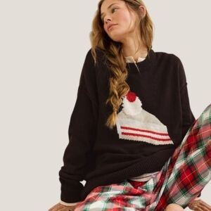 🛍 Aerie Softest Luxe Crew Sweater - Deep Eart Buy2 Get1 FREE